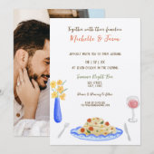 Invitation Italien Retro Whimsical Fun Main Draw Bow Photo (Devant / Derrière)