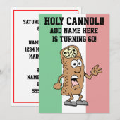 Invitation Italien saint de Cannoli tournant le drapeau 60 de (Devant / Derrière)