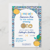 Invitation Italien Summer Lemonade Pique-nique 1er Anniversai (Devant)