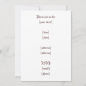 Invitation italienne de nid vintage ou carte (Dos)