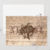 Invitation italienne de nid vintage ou carte (Devant / Derrière)