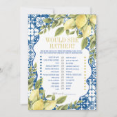 Invitation Italienne ltalia Voudrait-elle Plaire Anniversaire (Devant)