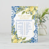 Invitation Italienne ltalia Voudrait-elle Plaire Anniversaire (Debout devant)