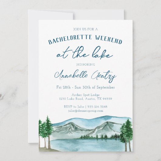 Invitation Itinéraire À Bachelorette À Thème Du La (Devant)
