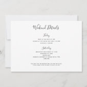 Invitation Itinéraire Bachelorette Lingerie Bleue (Dos)