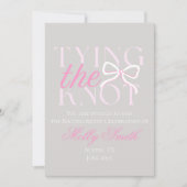 Invitation Itinéraire Bachelorette Noeud Papillon Rose (Devant)