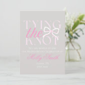 Invitation Itinéraire Bachelorette Noeud Papillon Rose (Debout devant)