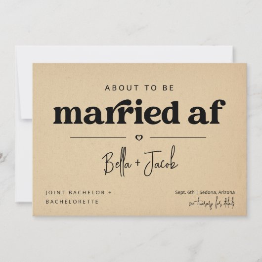 Invitation Itinéraire conjoint du Bachelor et de la Bachelore (Devant)