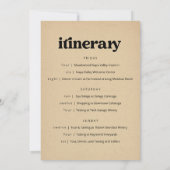 Invitation Itinéraire conjoint du Bachelor et de la Bachelore (Dos)