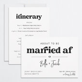 Invitation Itinéraire conjoint du Bachelor et de la Bachelore