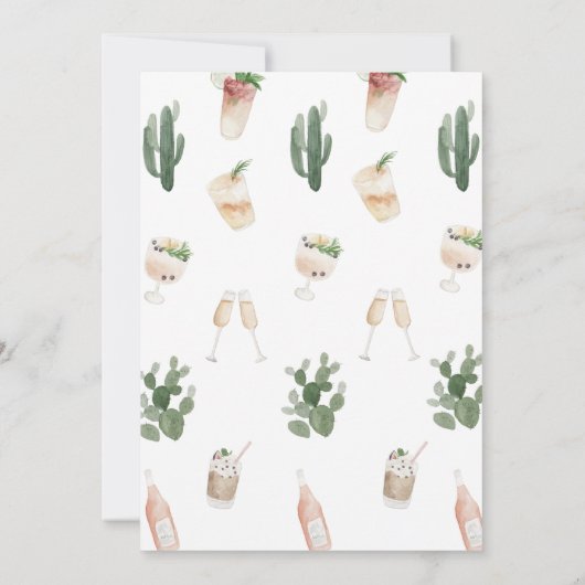 Invitation Itinéraire d'anniversaire rose moderne (Dos)