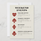 Invitation Itinéraire de bienvenue du Mariage Skyline Las Veg (Dos)