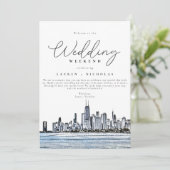 Invitation Itinéraire de bienvenue du week-end Mariage de Chi (Debout devant)