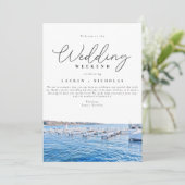 Invitation Itinéraire de bienvenue du week-end Mariage Lakefr (Debout devant)