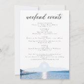 Invitation Itinéraire de bienvenue du week-end Mariage Lakefr (Dos)