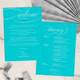 Invitation Itinéraire de bienvenue pour un week-end de mariag