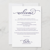 Invitation Itinéraire de bienvenue pour week-end de mariage c (Devant)