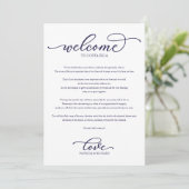 Invitation Itinéraire de bienvenue pour week-end de mariage c (Debout devant)