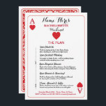 Invitation itinéraire de cartes de Las Vegas de<br><div class="desc">Itinéraire de douche de Bachelorette de cartes de jeu de Las Vegas/invitation de Fête de la mariée - avant et dos inclus.
Changez le programme,  heure,  texte d'adapter à votre partie !</div>