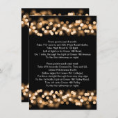 Invitation Itinéraire de conduite de mariage Gold Hollywood G (Devant / Derrière)