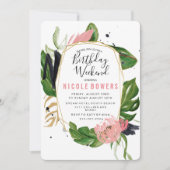 Invitation Itinéraire De Fin De Semaine Anniversai (Devant)