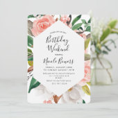 Invitation Itinéraire De Fin De Semaine Anniversai (Debout devant)