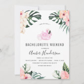 Invitation Itinéraire de Flamant rose tropical (Devant)