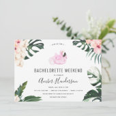 Invitation Itinéraire de Flamant rose tropical (Debout devant)