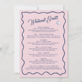 Invitation Itinéraire de future mariée Weekend de Bach Casino (Dos)
