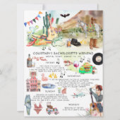 Invitation Itinéraire de la bachelorette | Austin, Texas Fies (Devant)