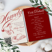 Invitation Itinéraire de la bachelorette rouge occidentale il