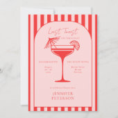 Invitation Itinéraire de la fête de la Bachelorette rouge Boh (Devant)