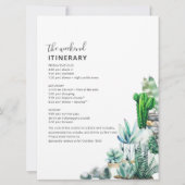 Invitation Itinéraire de la fête du week-end Cactus Bachelore (Dos)