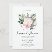 Invitation Itinéraire de la partie de bachelorette de Pyjamas (Devant)