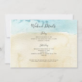 Invitation Itinéraire de la plage Bachelorette (Dos)