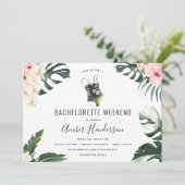 Invitation Itinéraire de la plage tropicale (Debout devant)