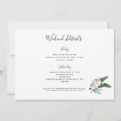 Invitation Itinéraire de la plage tropicale (Dos)