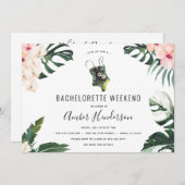 Invitation Itinéraire de la plage tropicale (Devant / Derrière)