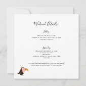 Invitation Itinéraire de la plage tropicale (Dos)