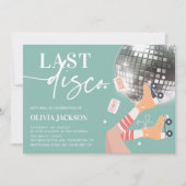 Invitation Itinéraire de la soirée de bachelorette Disco Retr (Devant)