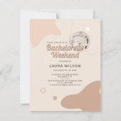 Invitation Itinéraire de la soirée du week-end de disco rétro (Devant)