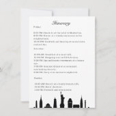 Invitation itinéraire de l'enterrement de vie de jeune fille (Dos)