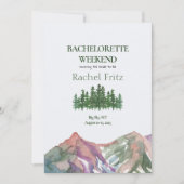 Invitation Itinéraire de l'invitation de la Bachelorette de m (Devant)