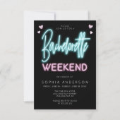 Invitation Itinéraire de l'invitation du week-end de Neon Bac (Devant)