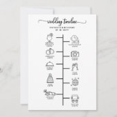 Invitation Itinéraire de mariage Cocktail - Iconique Bienvenu (Devant)