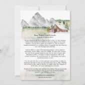 Invitation itinéraire de mariage rustique de destination du W (Devant)