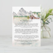 Invitation itinéraire de mariage rustique de destination du W (Debout devant)