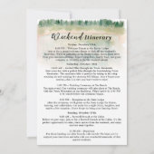 Invitation itinéraire de mariage rustique de destination du W (Dos)