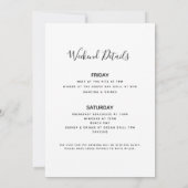 Invitation Itinéraire de plage Bikini Bachelorette (Dos)