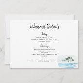 Invitation Itinéraire de plage Bikini Bachelorette (Dos)